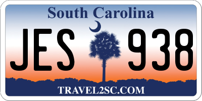 SC license plate JES938