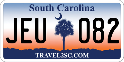 SC license plate JEU082