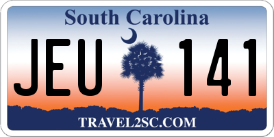 SC license plate JEU141