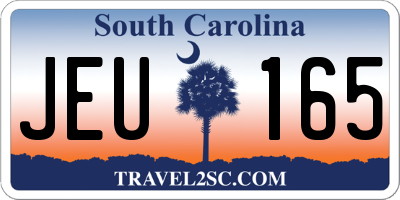 SC license plate JEU165