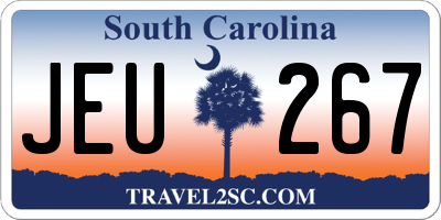 SC license plate JEU267