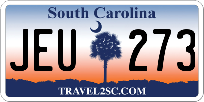 SC license plate JEU273