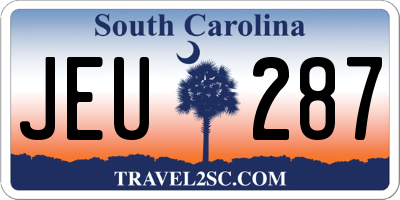 SC license plate JEU287