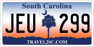 SC license plate JEU299