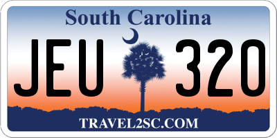 SC license plate JEU320