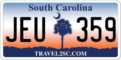 SC license plate JEU359