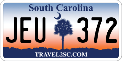 SC license plate JEU372