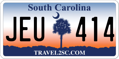 SC license plate JEU414