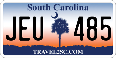 SC license plate JEU485