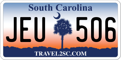 SC license plate JEU506