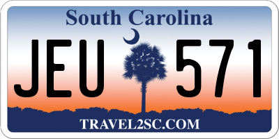 SC license plate JEU571