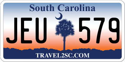 SC license plate JEU579