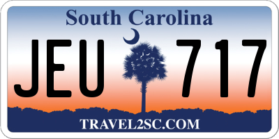SC license plate JEU717