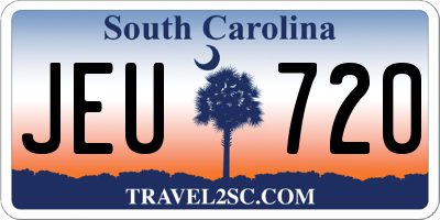 SC license plate JEU720
