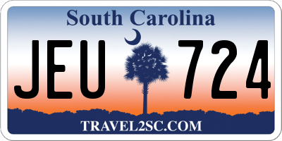 SC license plate JEU724