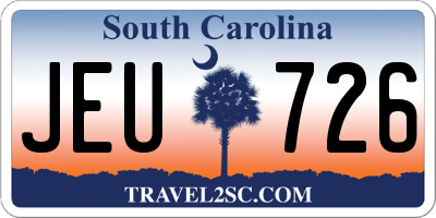 SC license plate JEU726