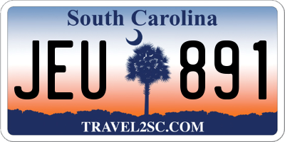 SC license plate JEU891