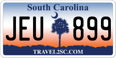 SC license plate JEU899