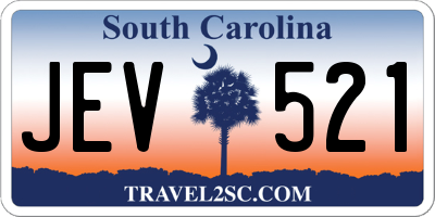 SC license plate JEV521