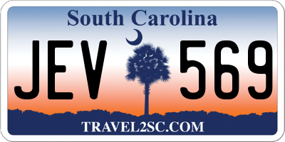 SC license plate JEV569