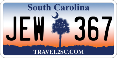 SC license plate JEW367
