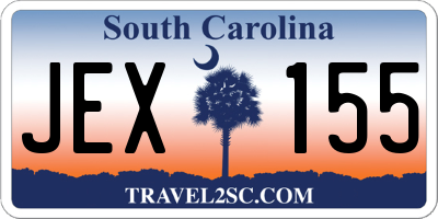 SC license plate JEX155