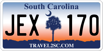 SC license plate JEX170