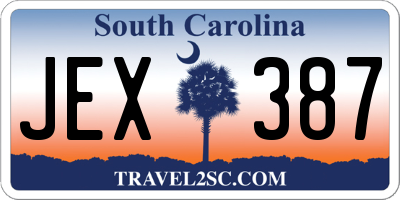 SC license plate JEX387