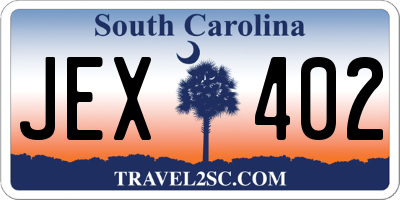 SC license plate JEX402