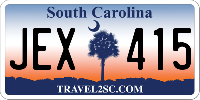 SC license plate JEX415