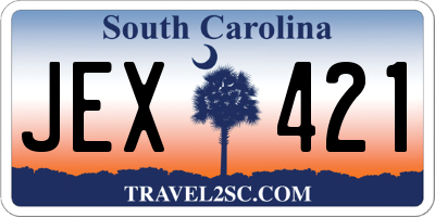 SC license plate JEX421