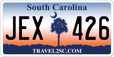 SC license plate JEX426