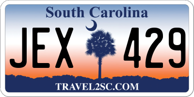 SC license plate JEX429