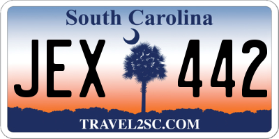 SC license plate JEX442