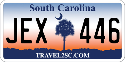 SC license plate JEX446