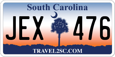 SC license plate JEX476