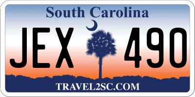 SC license plate JEX490