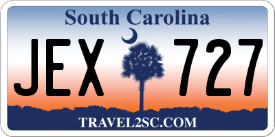 SC license plate JEX727