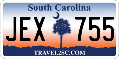 SC license plate JEX755