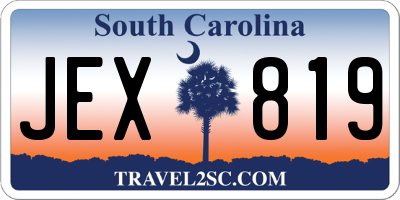 SC license plate JEX819