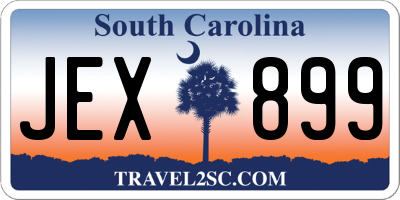 SC license plate JEX899