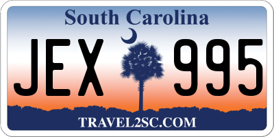 SC license plate JEX995
