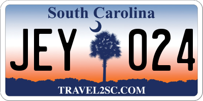 SC license plate JEY024