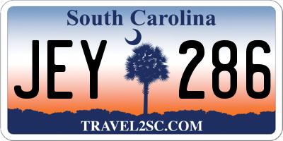 SC license plate JEY286