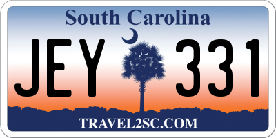 SC license plate JEY331