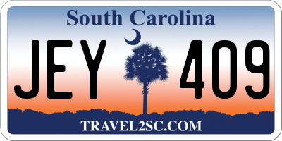 SC license plate JEY409