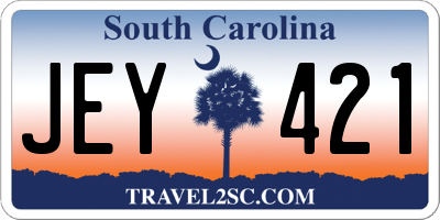 SC license plate JEY421