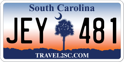 SC license plate JEY481