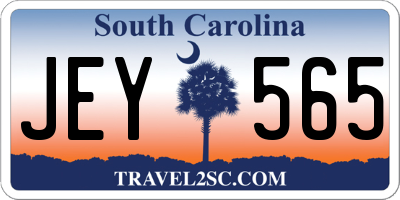 SC license plate JEY565