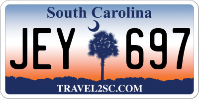 SC license plate JEY697